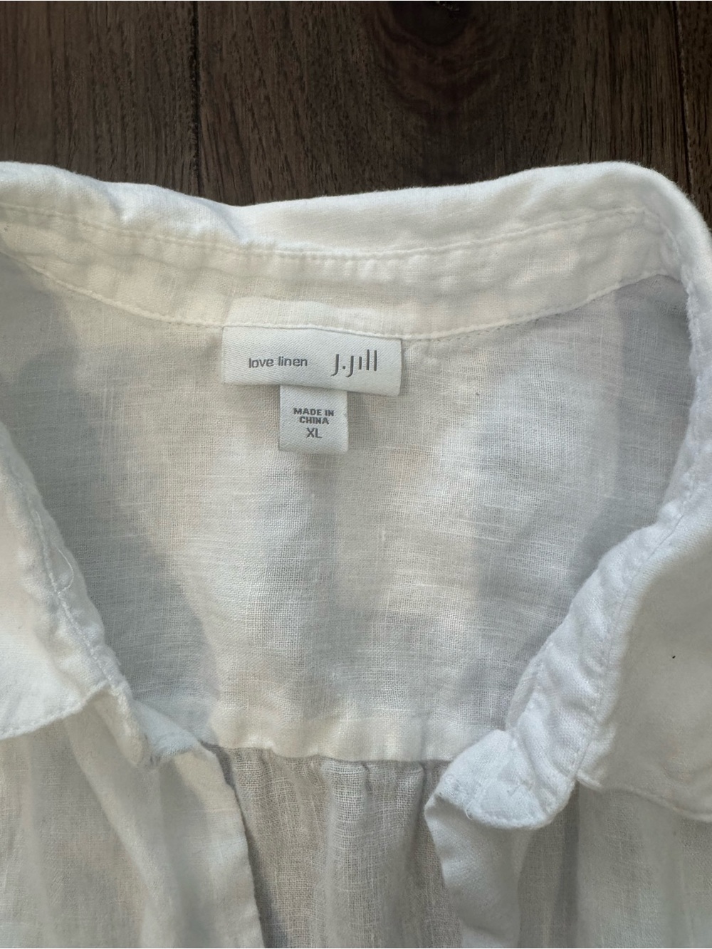 J. Jill Love Linen Sleeveless White Button-Front Blouse - Picture 4 of 4